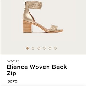 Frye Bianca woven back zip